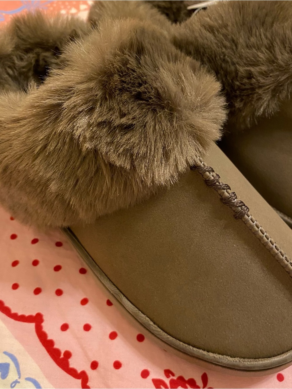 LC Lauren Conrad Allis Faux Fur Cuff Clog Women's Slippers